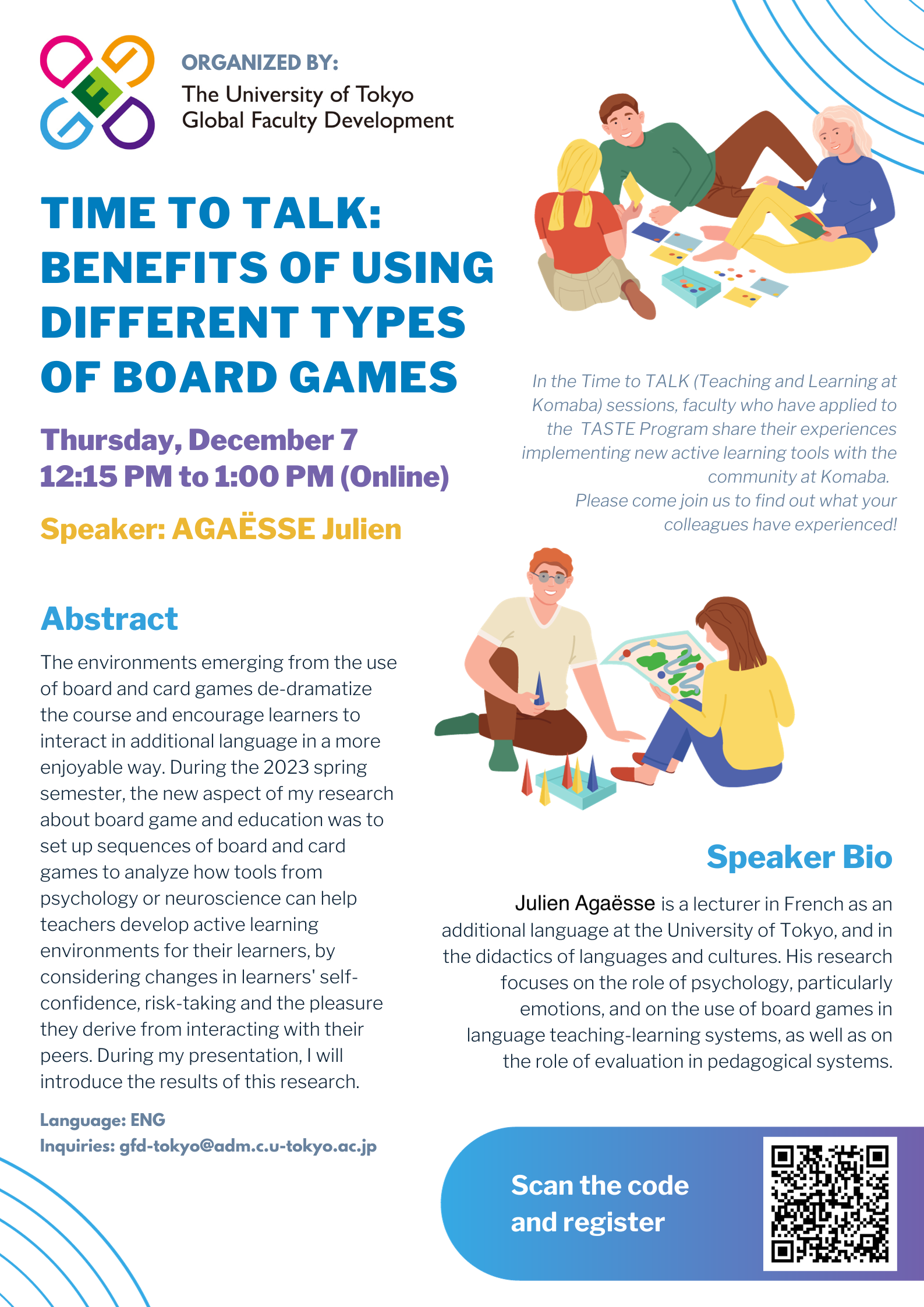 12.7 Time to TALK: Benefits of Using Different Types of Board Games 様々な種類のボードゲームを使用する利点