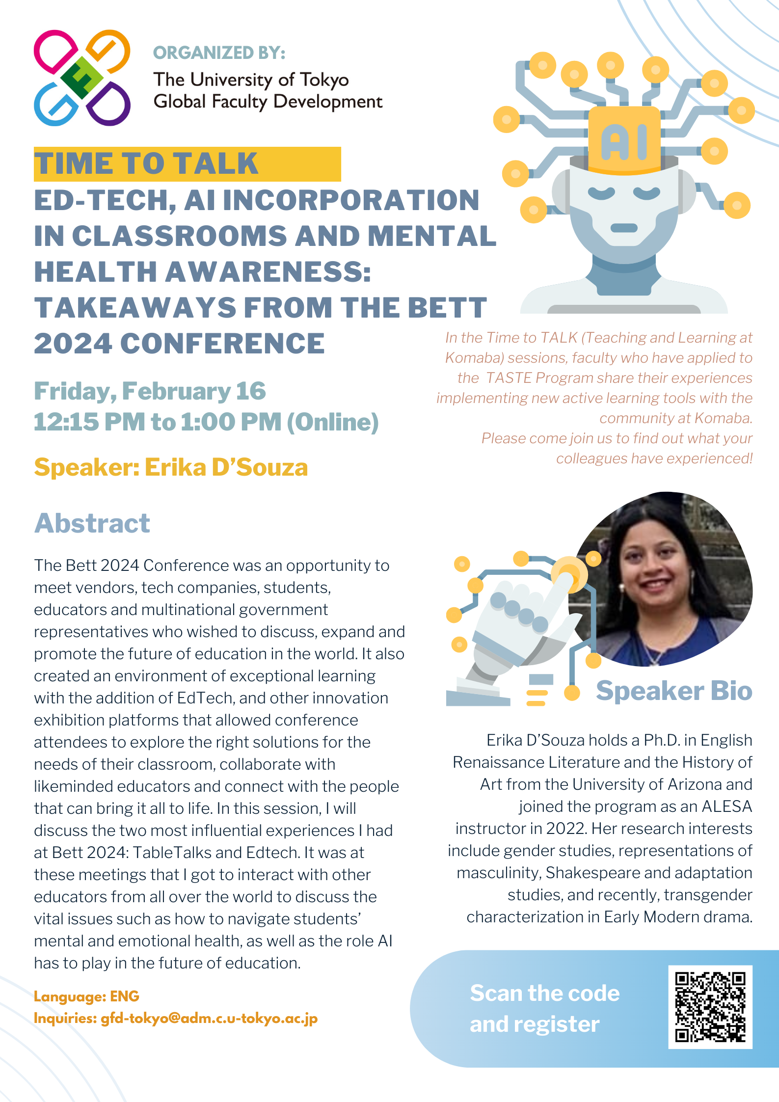 2.16 Ed-tech, AI Incorporation in Classrooms and Mental Health Awareness: Takeaways from the Bett 2024 Conference エドテック、教室でのAI利用、メンタルヘルスの意識向上: Bett2024会議からの学び